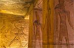 Mural reliefs in the hypostyle hall, The small temple, dedicated to Nefertari, Abu Simbel, UNESCO World Heritage Site, Egypt, North Africa, Africa