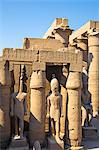 The First Court, Luxor Temple, UNESCO World Heritage Site, Luxor, Egypt, North Africa, Africa