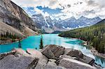 Moraine Lake and the Valley of the Ten Peaks, Banff National Park, UNESCO World Heritage Site, Canadian Rockies, Alberta, Canada, North America