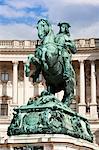 Equestrian statue of Prince Eugene of Savoy (Prinz Eugen von Savoyen), Hofburg palace, Heldenplatz, Vienna, Austria, Europe
