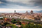 Florence panorama from Piazzale Michelangelo with Ponte Vecchio and Duomo, Florence, UNESCO World Heritage Site, Tuscany, Italy, Europe
