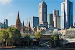 Yarra River and Princes Bridge with Melbourne city skyline, Melbourne, Victoria, Australia, Pacific