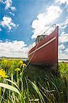 Wooden fishing boat in Roundstone. Co. Galway, Connacht province, Ireland.