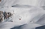 Rifugio Garibaldi covered with snow in winter, Campo Imperatore, Teramo province, Abruzzo, Italy, Europe