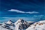 Intermesoli and Corvo mounts in winter, Campo Imperatore, Teramo province, Abruzzo, Italy, Europe