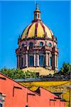 The Baroque dome of the Church of the Immaculate Conception (Iglesia de la Inmaculada Concepción known locally as Las Monjas) in San Miguel de Allende, Mexico