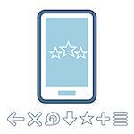 Mobile applications and interfaces icons. Vector illustration EPS8