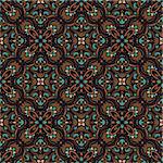 Boho style ornamental seamless pattern. Tiled floral design, best for print fabric or papper and more.