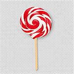 Lollipop In Transparent Background, Vector Illustration