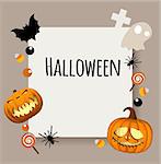 Happy Halloween background. Place for your text. Rectangular area for text