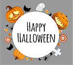 Happy Halloween background. Place for your text. Round area for text