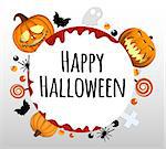 Happy Halloween background. Place for your text. Round area for text