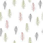 Seamless pattern with Christmas tree. Winter forest.