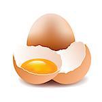 Eggs Gradient Mesh, Vector Illustration