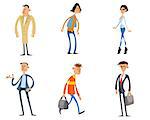 Vector illustration of a comical fashion characters