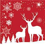 vector illustration of Christmas reindeer background