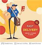 Delivery concept background. Vector illustration easy to edit.