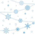 Winter background with snowflakes on a white background. Vector