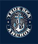Colored vector true sea anchor design for any use