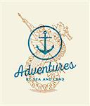 Vector illustration of sea and land adventurers