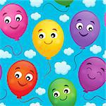 Seamless background with balloons 4 - eps10 vector illustration.