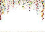 Colorful Confetti on White Background - Festive Illustration, Vector