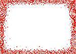 Red Confetti on White Background - Festive Illustration, Vector