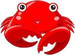 Illustration of cute red crab
