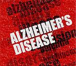 Modern medicine concept: Alzheimers Disease on the Red Wall . Red Brick Wall with Alzheimers Disease on the it .