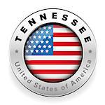 Tennessee Usa flag badge button vector