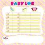 Bright baby log - baby chart for moms - vector