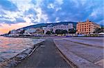 Town of Opatija waterfront at sunset view , Kvarner bay of Croatia