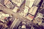 Auckland city. Buildings aerial top view, New Zealand