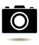 Vector illustration of camera icon in trendy flat style isolated on white background. Camera symbol for your web site design, logo.