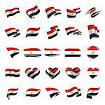 Egypt flag, vector illustration on a white background