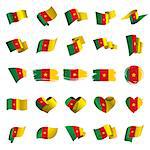 Cameroon flag, vector illustration on a white background