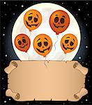 Small parchment and Halloween balloons 1 - eps10 vector illustration.