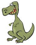 Cartoon Illustration of Tyrannosaurus Dinosaur Prehistoric Reptile Animal Character
