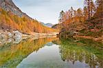 The small lake near Crampiolo known as Witches Lake, Alpe Veglia and Alpe Devero Natural Park, Baceno, Verbano Cusio Ossola province, Piedmont, Italy