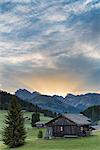 Alpe di Siusi/Seiser Alm, Dolomites, South Tyrol, Italy. Sunrise on the Alpe di Siusi