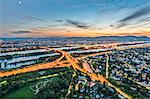 Vienna, Austria, Europe. Sunset over Vienna. View from the Danube Tower