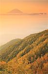 Beautiful view of Mount Fuji and autumn leaves, Yamanashi Prefecture, Japan