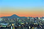 Beautiful view of Mount Fuji from Tokyo, Japan