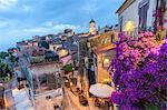 Old town at dusk, Capoliveri, Elba Island, Livorno Province, Tuscany, Italy, Europe