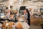 Woman shopping in bakery