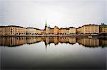 A view across the water to historic Gamla Stan in Sweden