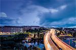 Elevated view of bridge in Stockholm