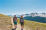 Two people hiking in Rocky Mountain National Park