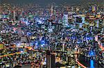 Tokyo night cityscape, Tokyo, Japan