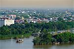 A view of the Perfume River and skyline of the city of Hue, Vietnam, Indochina, Southeast Asia, Asia